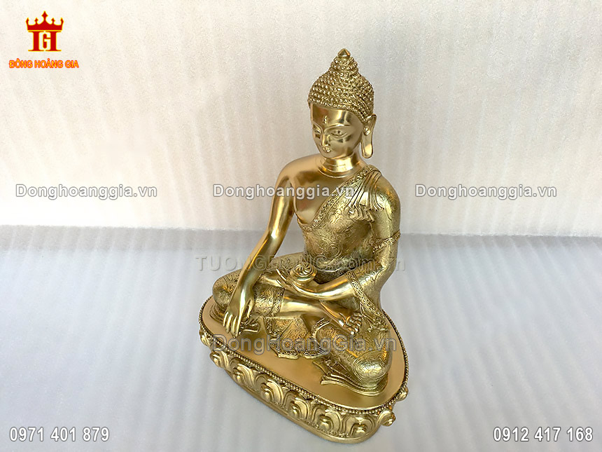 Pho tượng Phật Thích Ca Mâu Ni bằng đồng vàng nguyên chất
